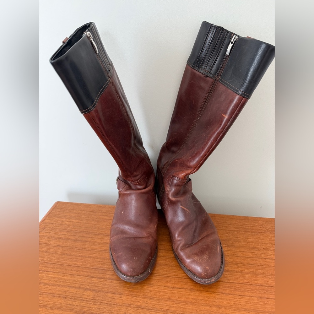 Ariat Brown/Black Leather Riding Boots